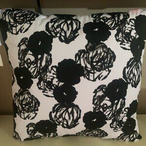 J. Crew Grid Geometric & Reverse Floral Throw Pillow